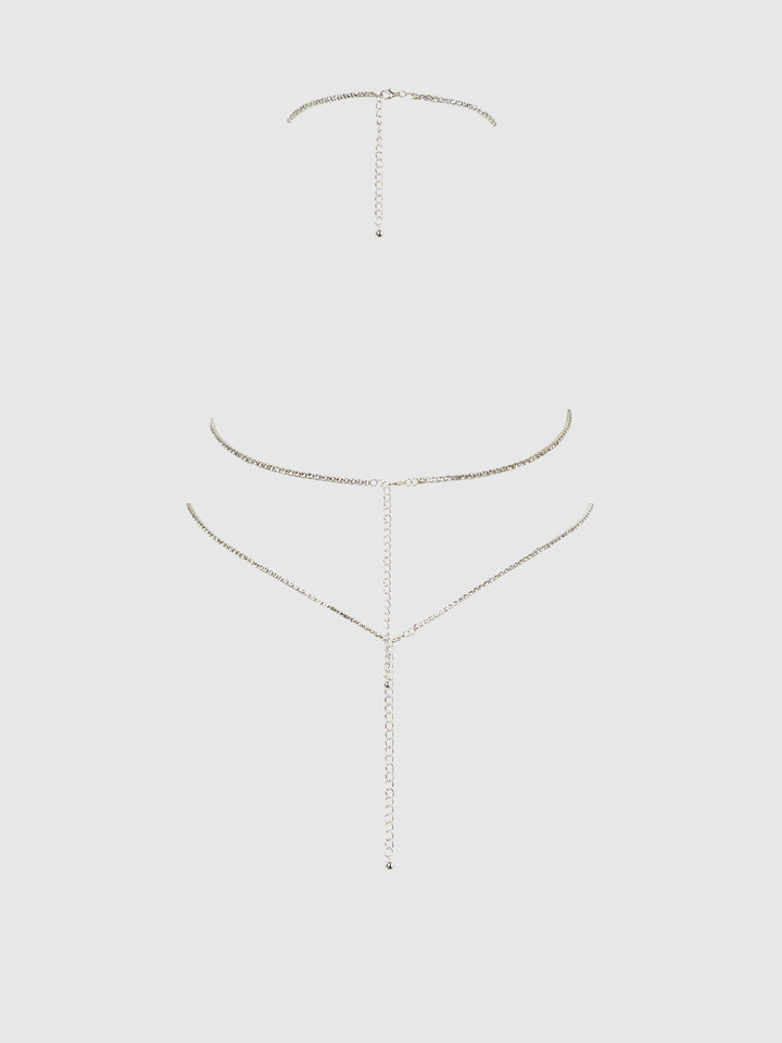 RHINESTONE PLUNGE CAMI