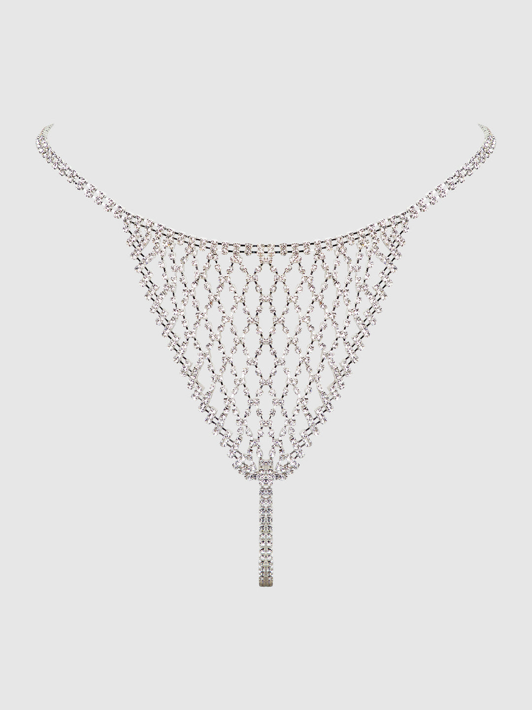 CHAINMAIL RHINESTONE THONG