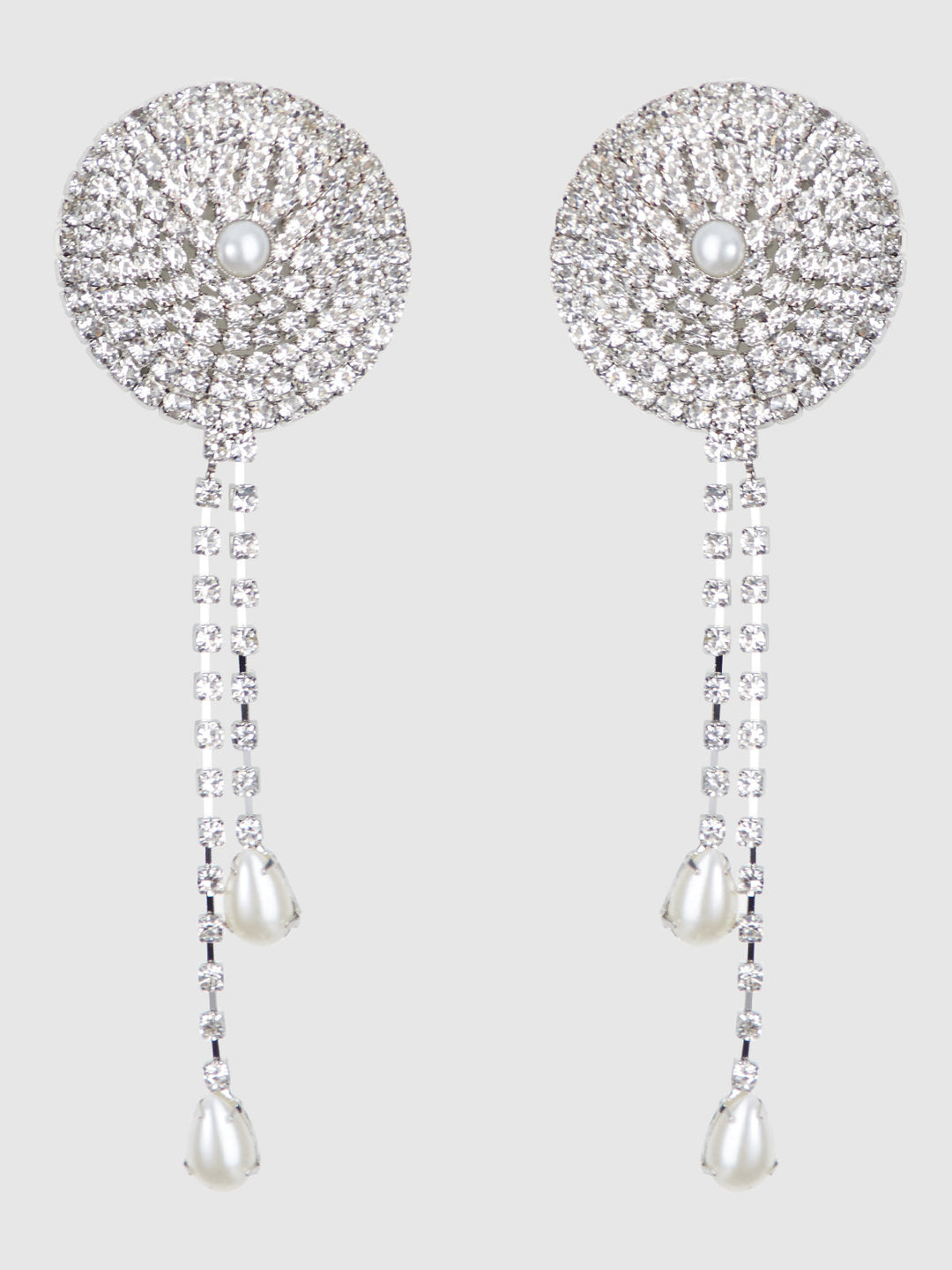 RHINESTONE &amp; PEARL DANGLE PASTIES