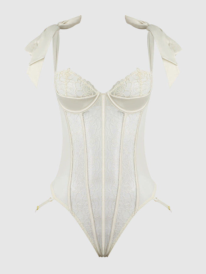 ROSALIE EMBROIDERED LACE TEDDY
