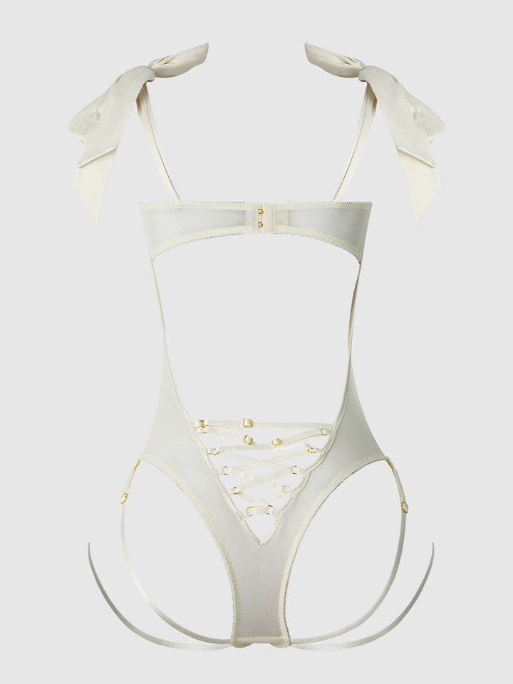 ROSALIE EMBROIDERED LACE TEDDY