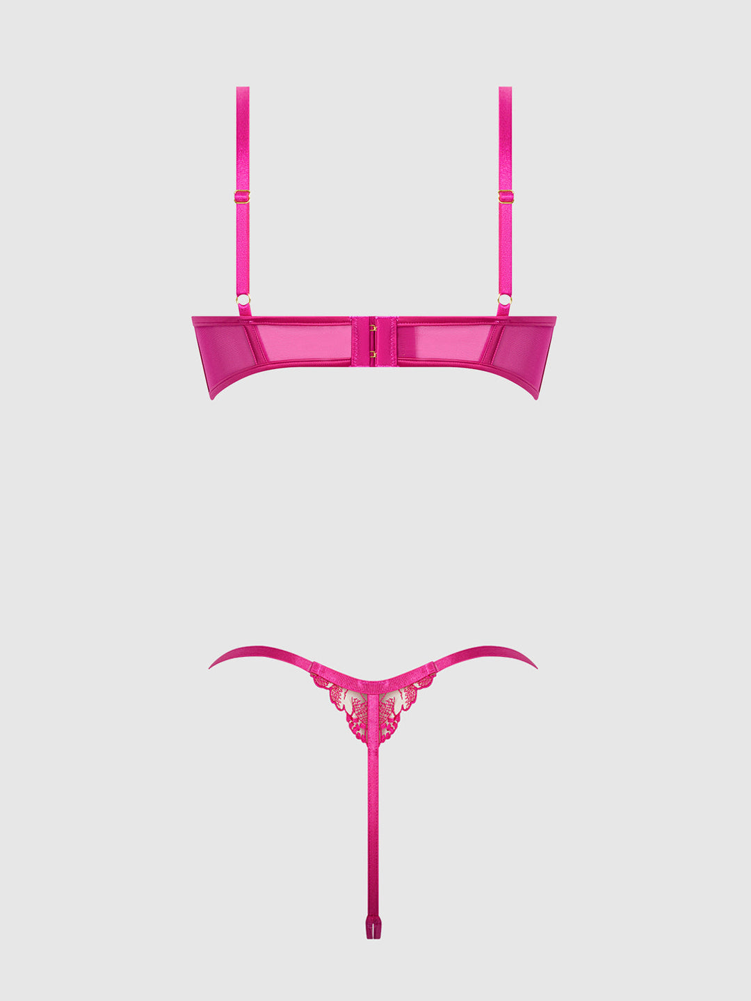 NOVA BLACKLIGHT LACE BRA &amp; CROTCHLESS G-STRING SET