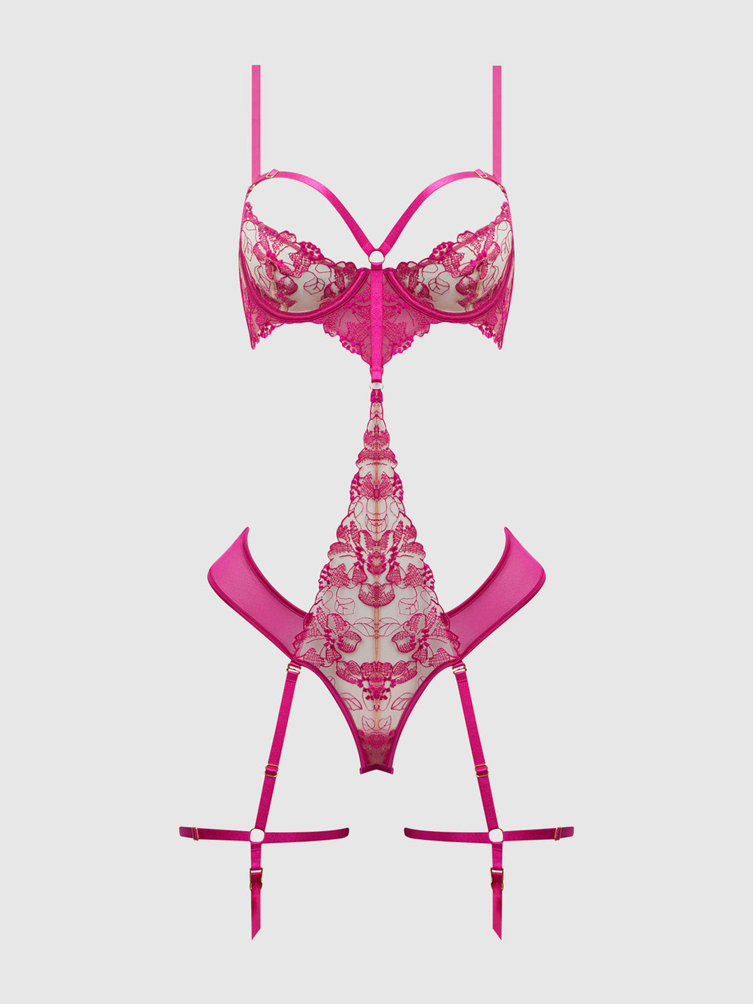 NOVA BLACKLIGHT LACE TEDDY