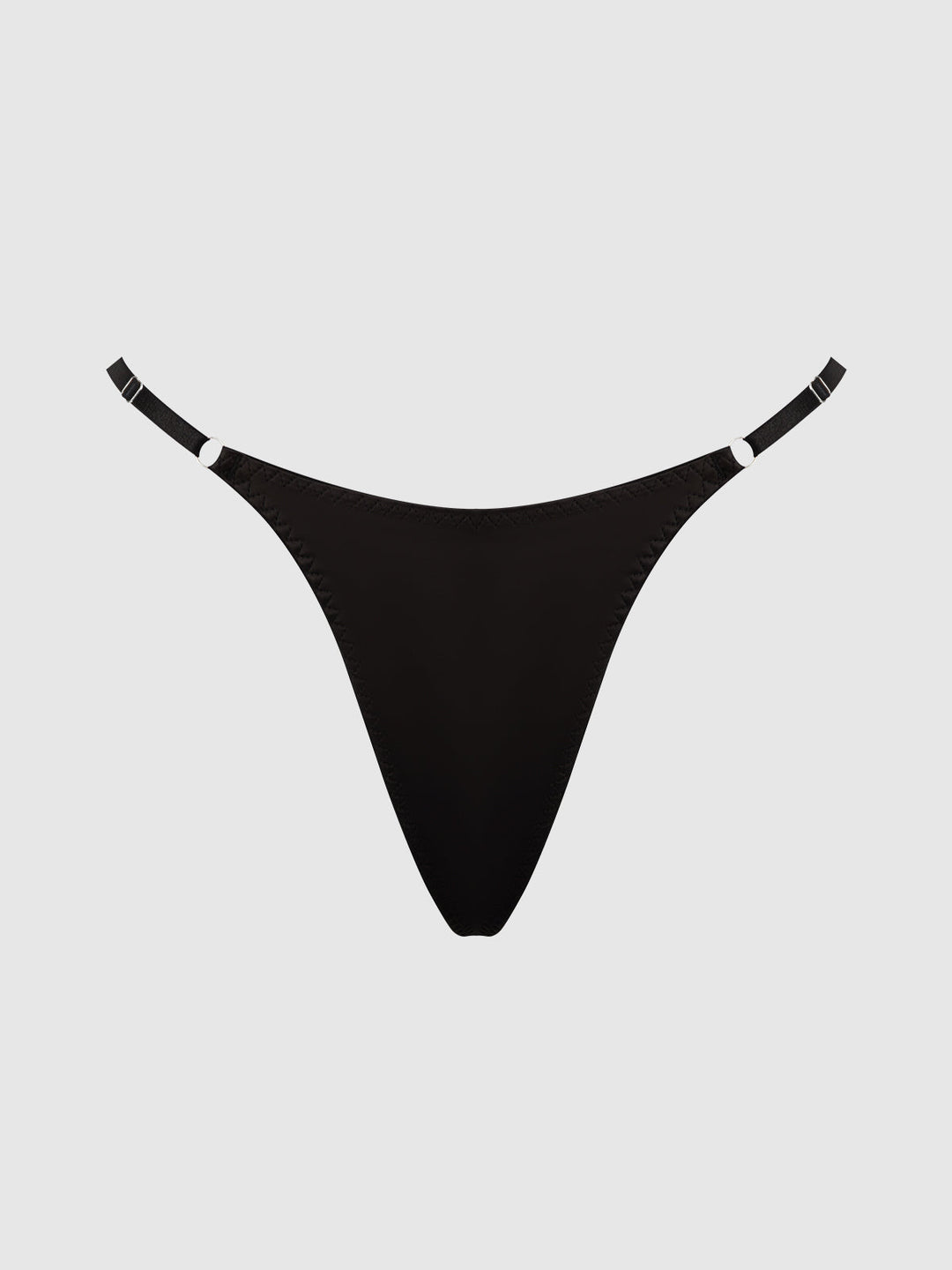 KRYSTAL SIDE SLIDER &amp; RHINESTONE FRINGE BACK G-STRING