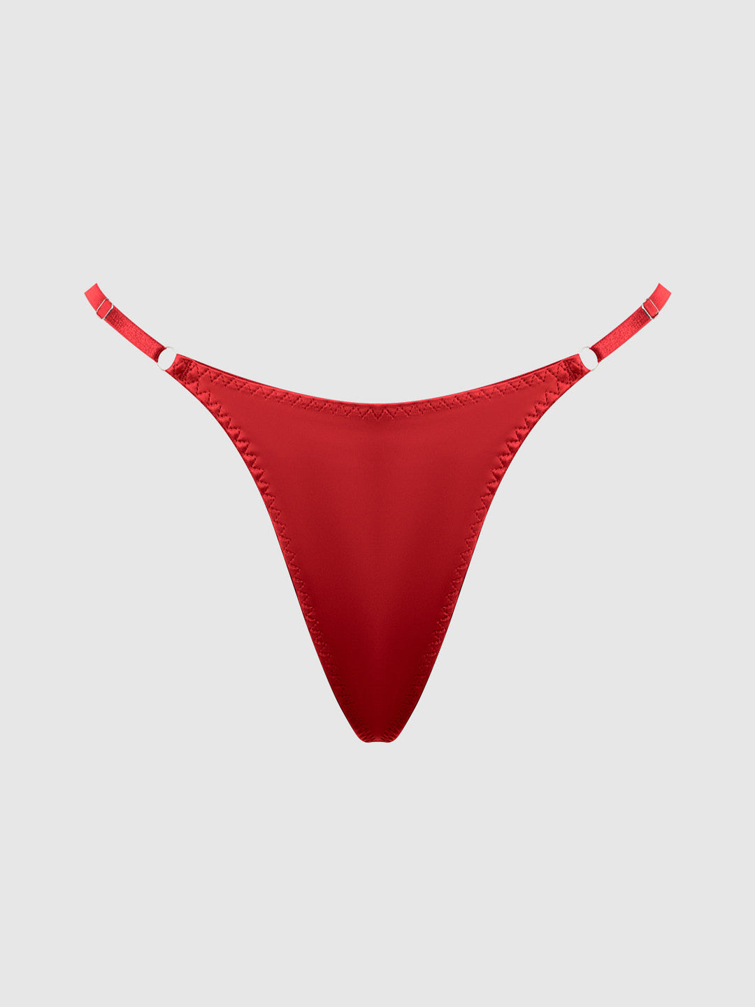 KRYSTAL SIDE SLIDER &amp; RHINESTONE FRINGE BACK G-STRING