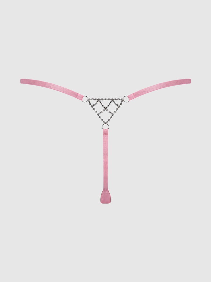 KRYSTAL RHINESTONE NET BACK G-STRING
