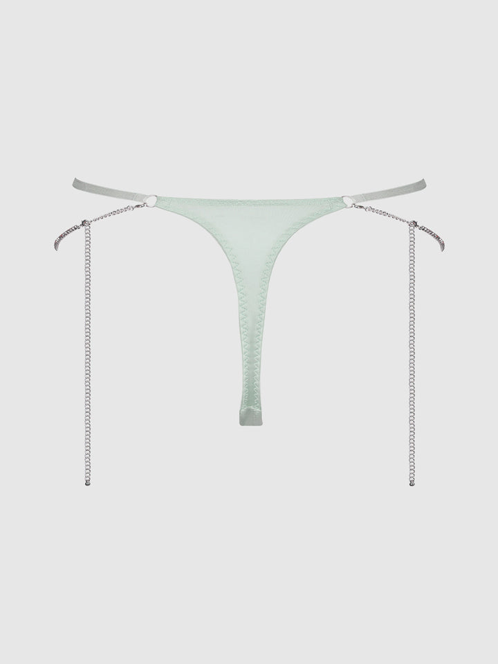 KRYSTAL RHINESTONE &amp; SIDE SLIDER THONG