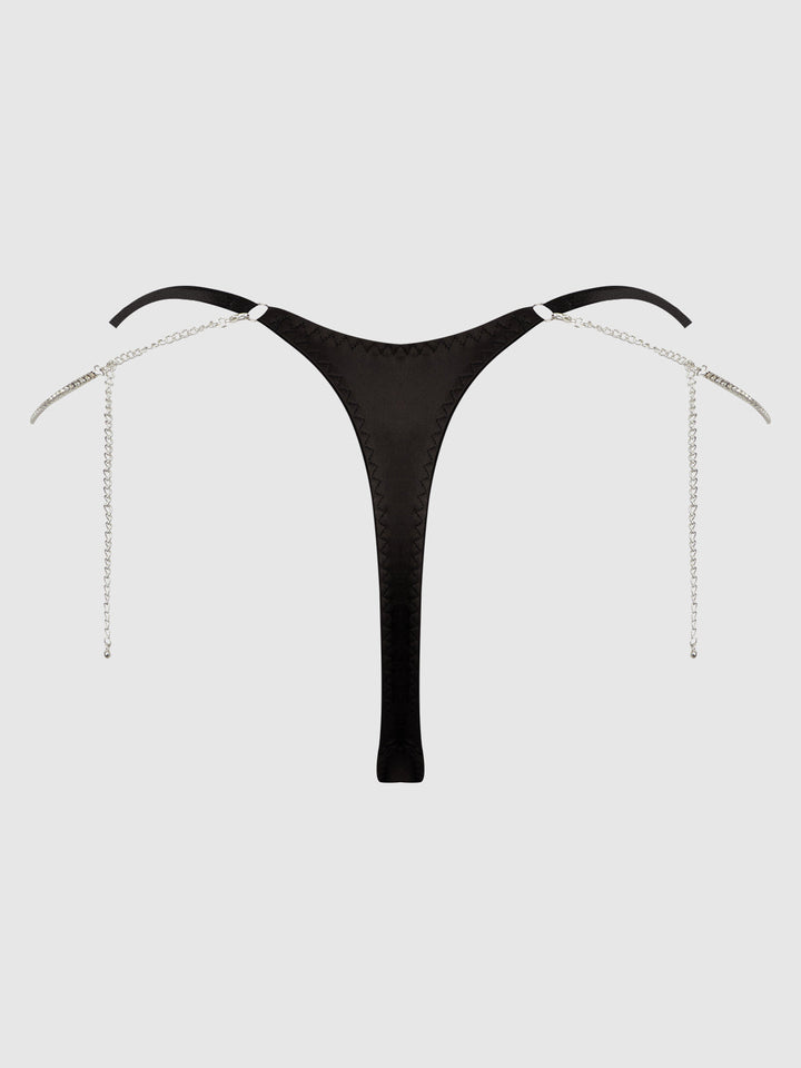 KRYSTAL RHINESTONE &amp; SIDE SLIDER THONG
