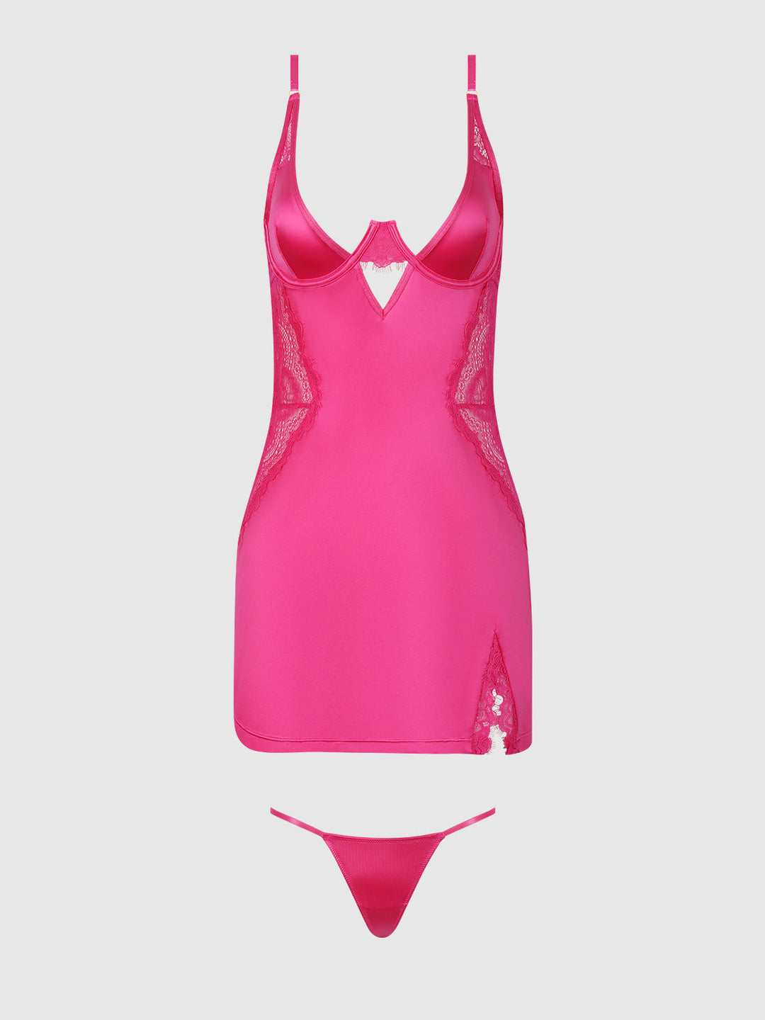 ISSADORA OILSLICK &amp; LACE UNDERWIRE CHEMISE SET