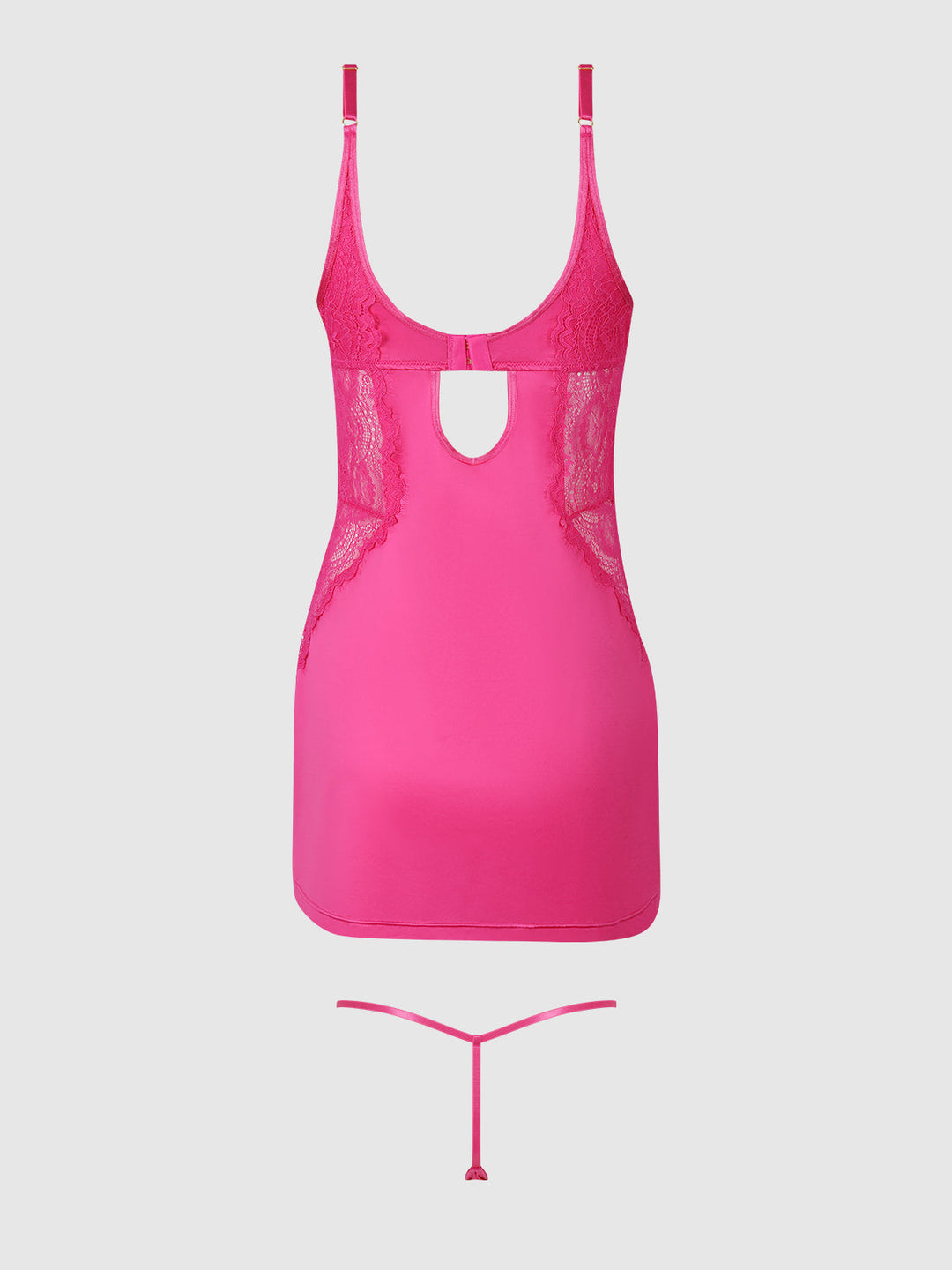 ISSADORA OILSLICK &amp; LACE UNDERWIRE CHEMISE SET