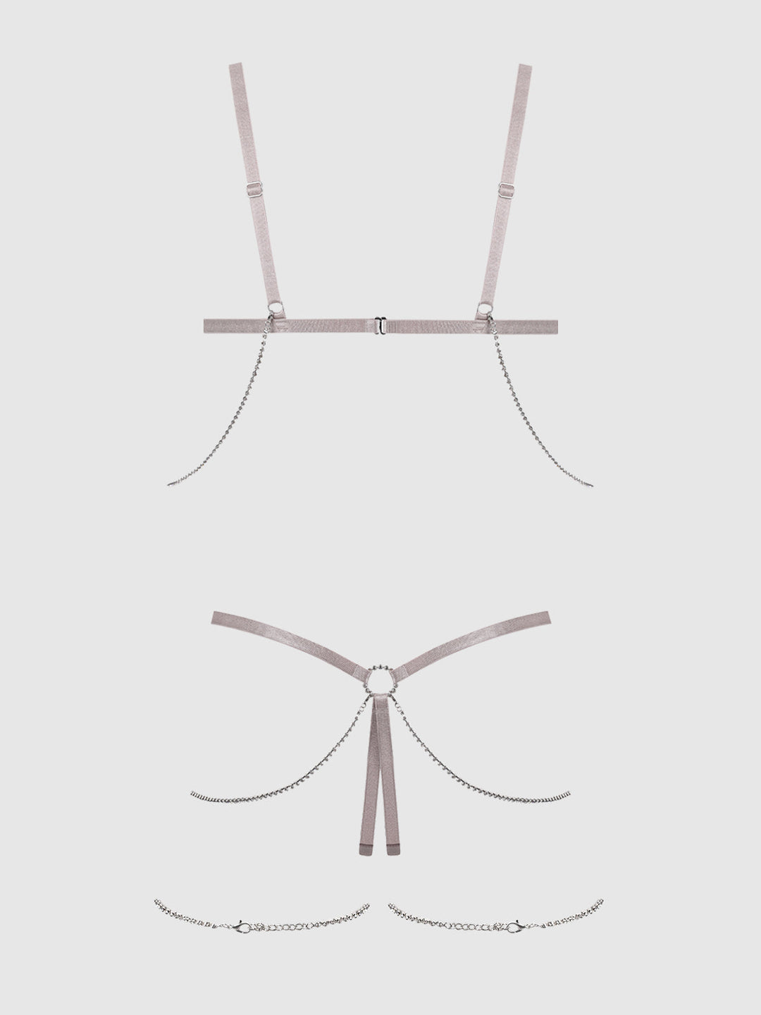 PRESLEY SHINE MESH OPEN CUP &amp; CROTCHLESS RHINESTONE TEDDY