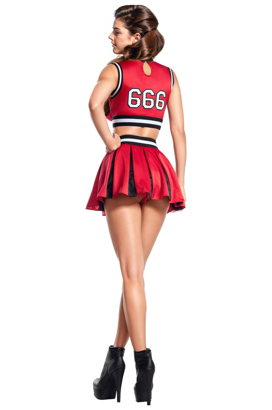 Hellbent Cheerleader Costume, Devil Cheerleader Halloween Costume
