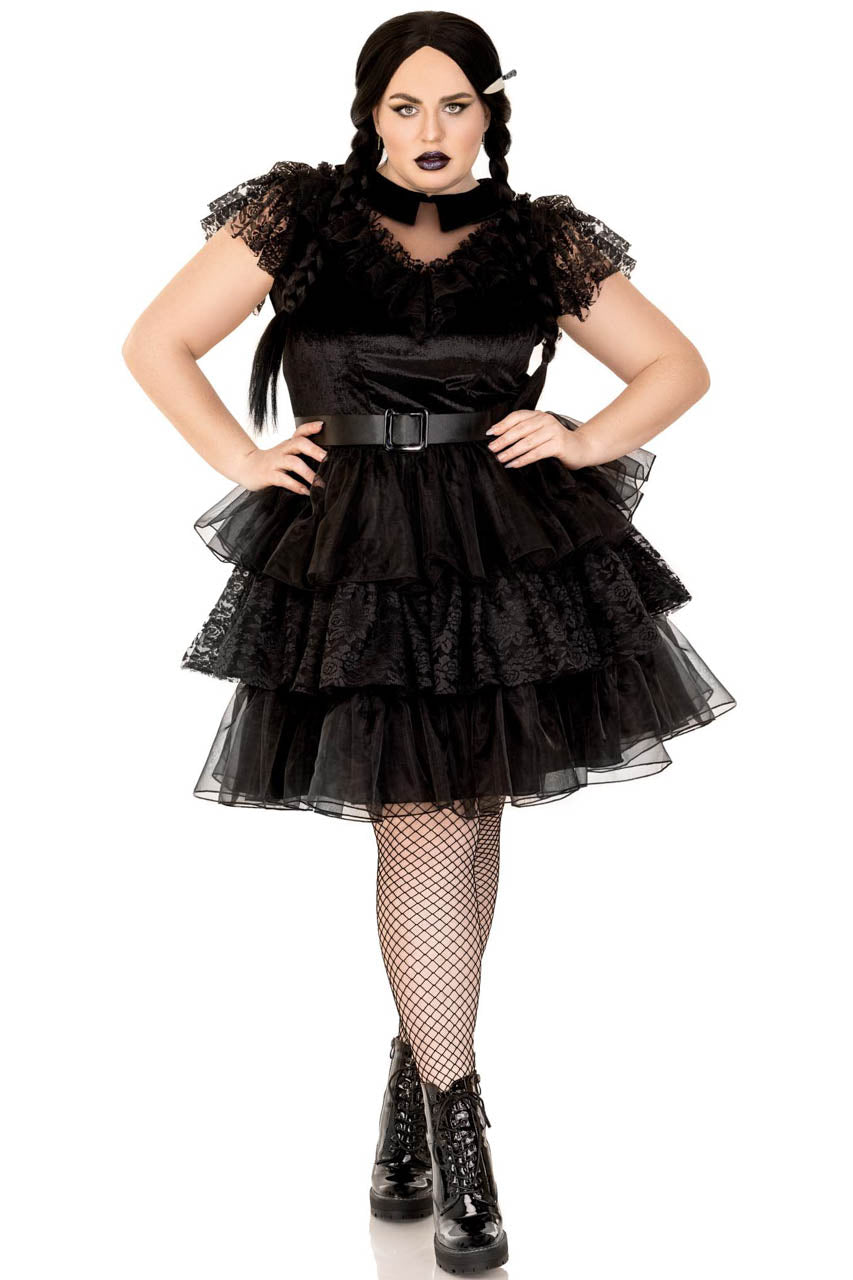 Plus Size Raving Rebel Costume, Plus Size Black Dancing Witch Dress ...
