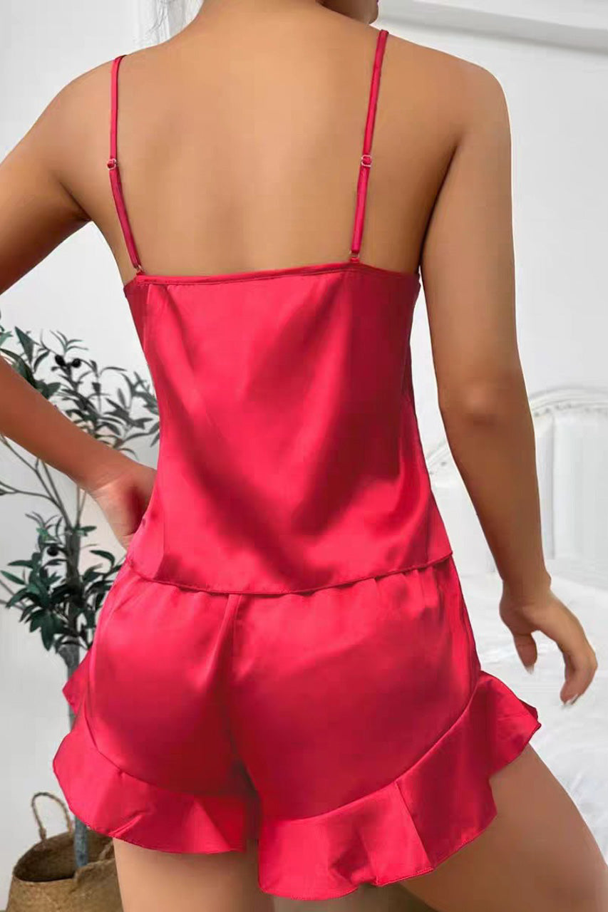 Plus Size Satin Shorts and Cami Sleep Set