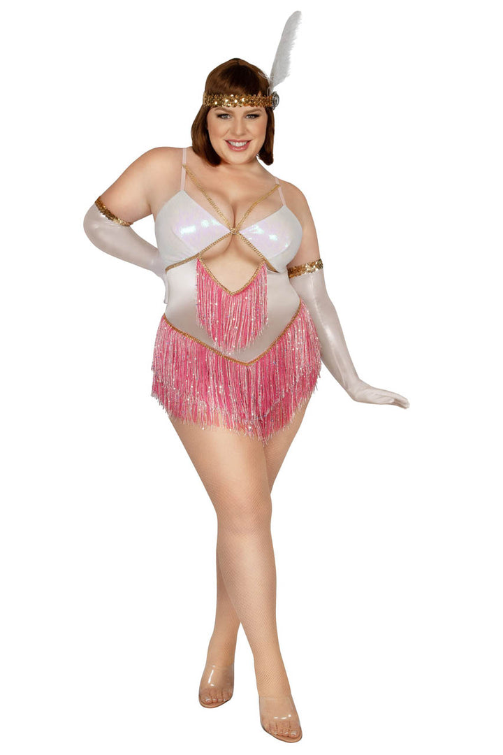 Plus Size Rosé Flapper Costume