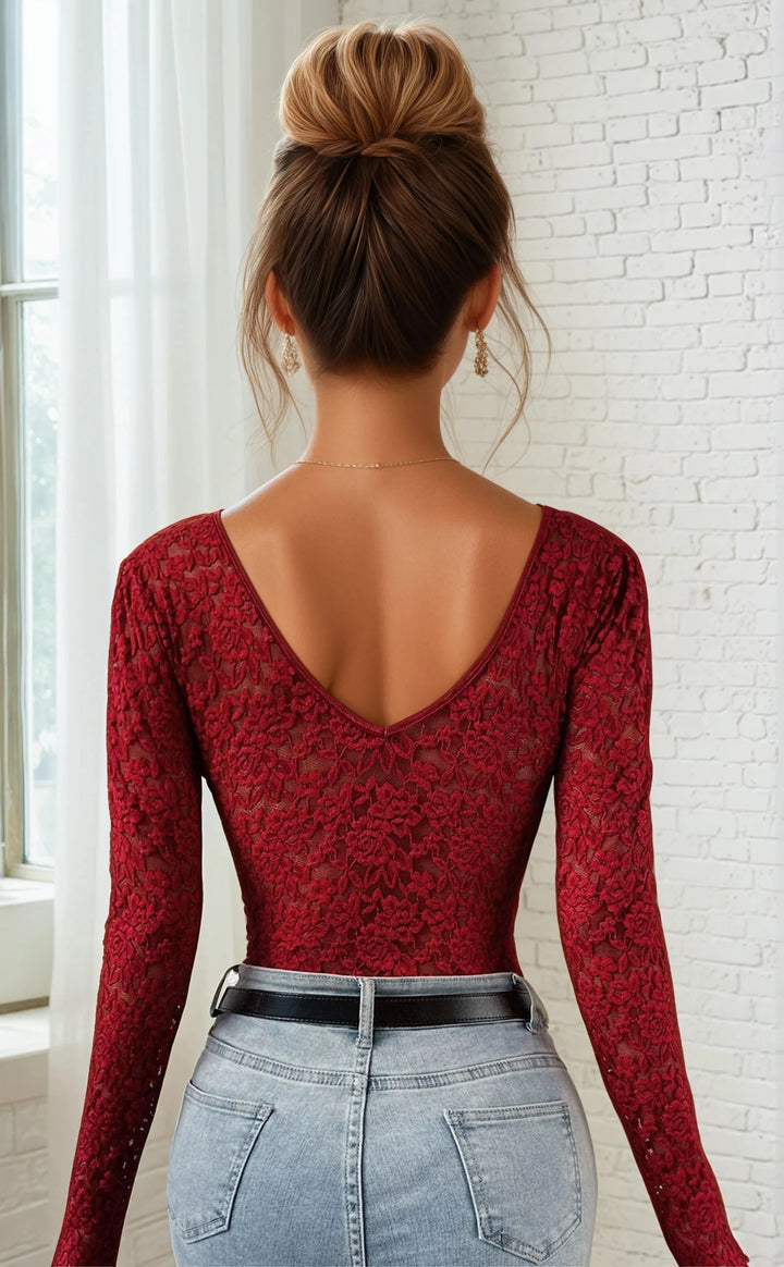 Lace Long Sleeve Bodysuit