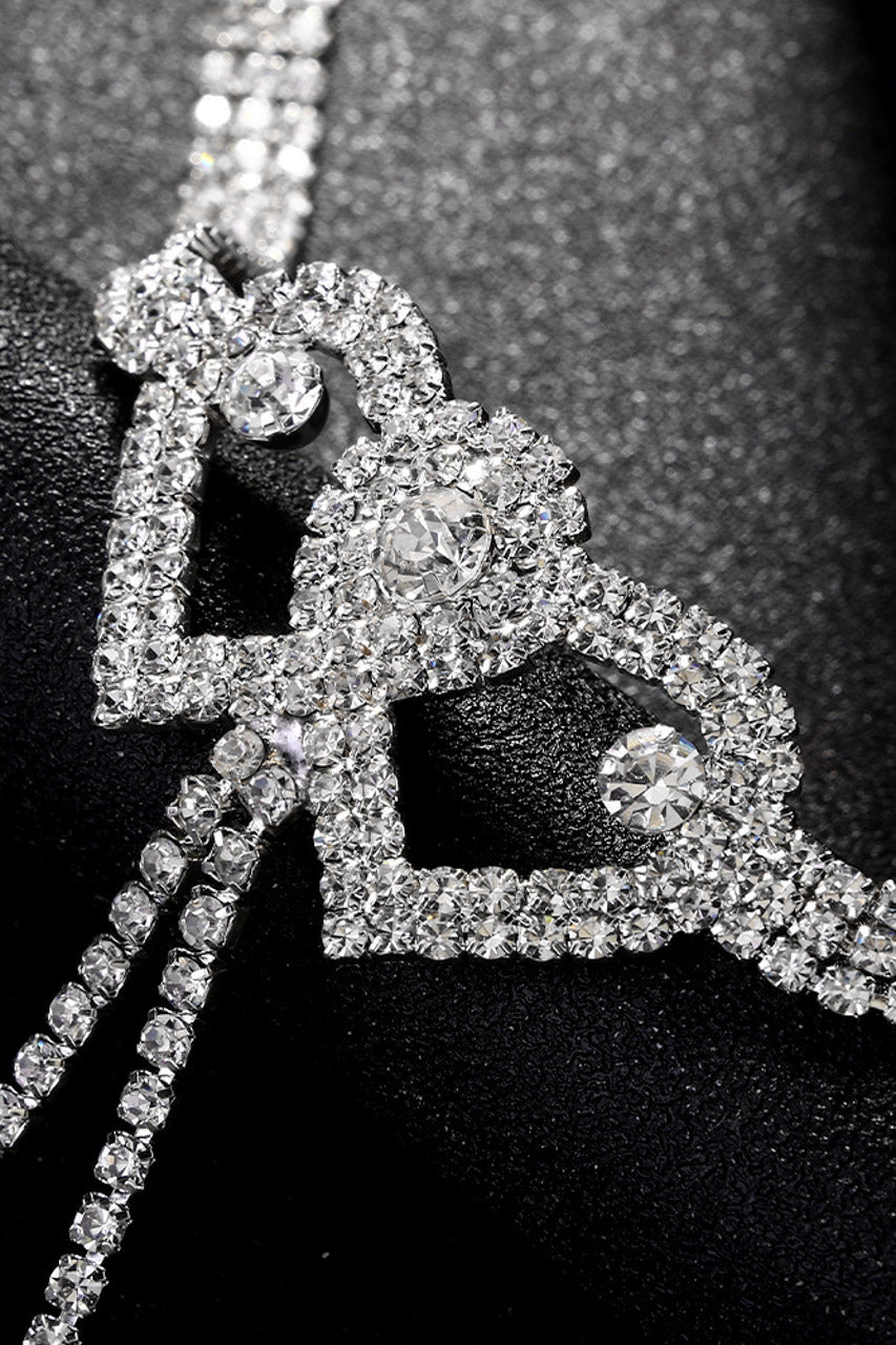 Underbust Draped Chain Harness with Nipple Clamps