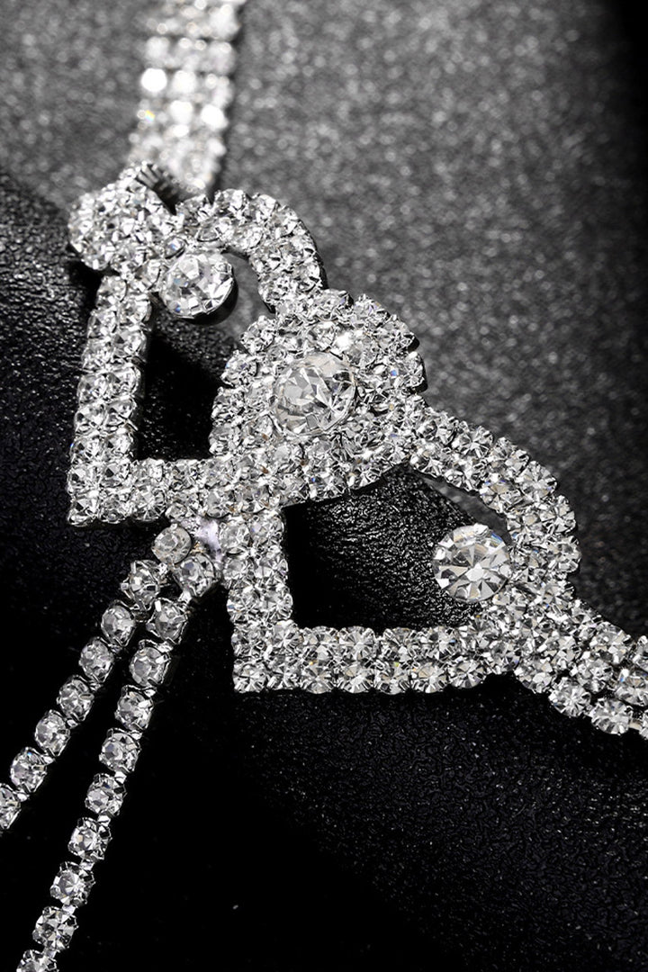 Underbust Draped Chain Harness with Nipple Clamps