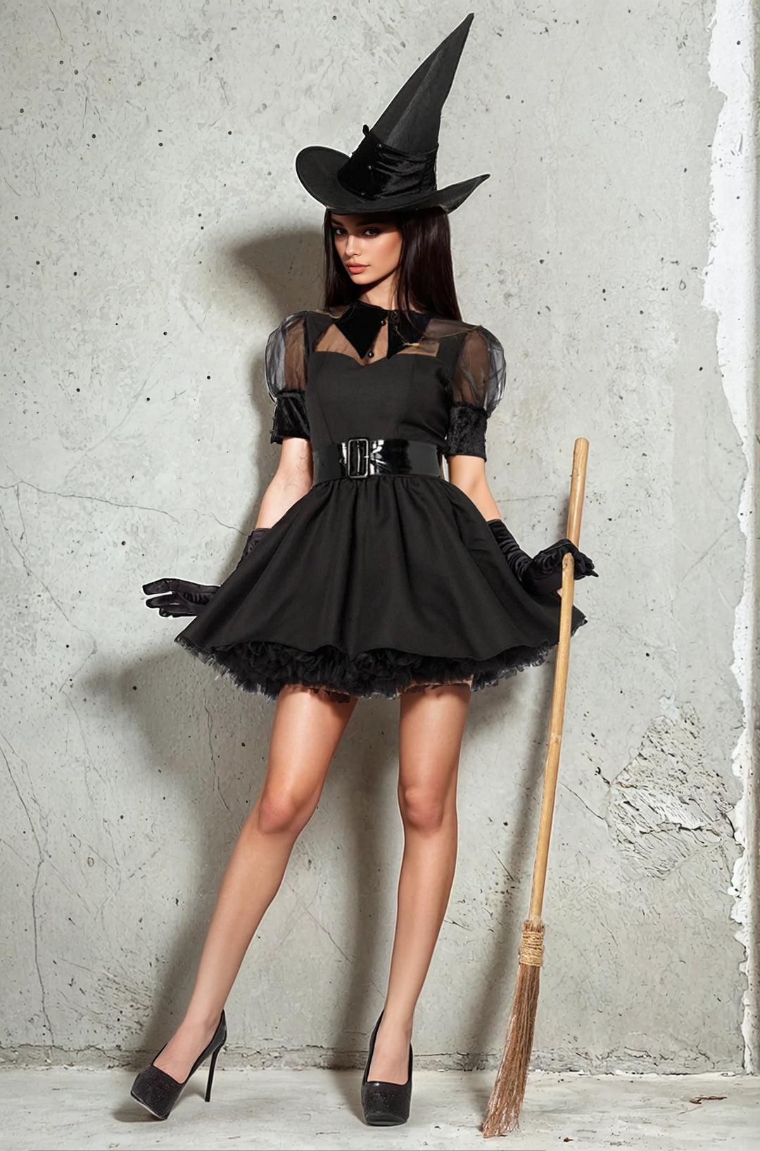 witch dress sexy Vintage Witch Costume in Black, Silea