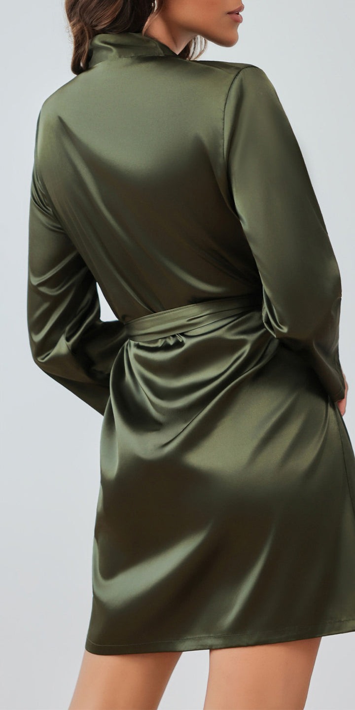 Plus Size Classic Satin Robe