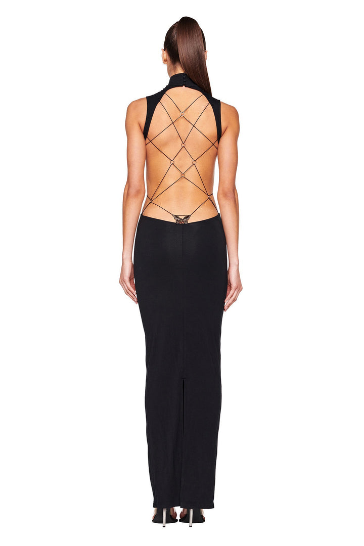Backless Floor Length Dress