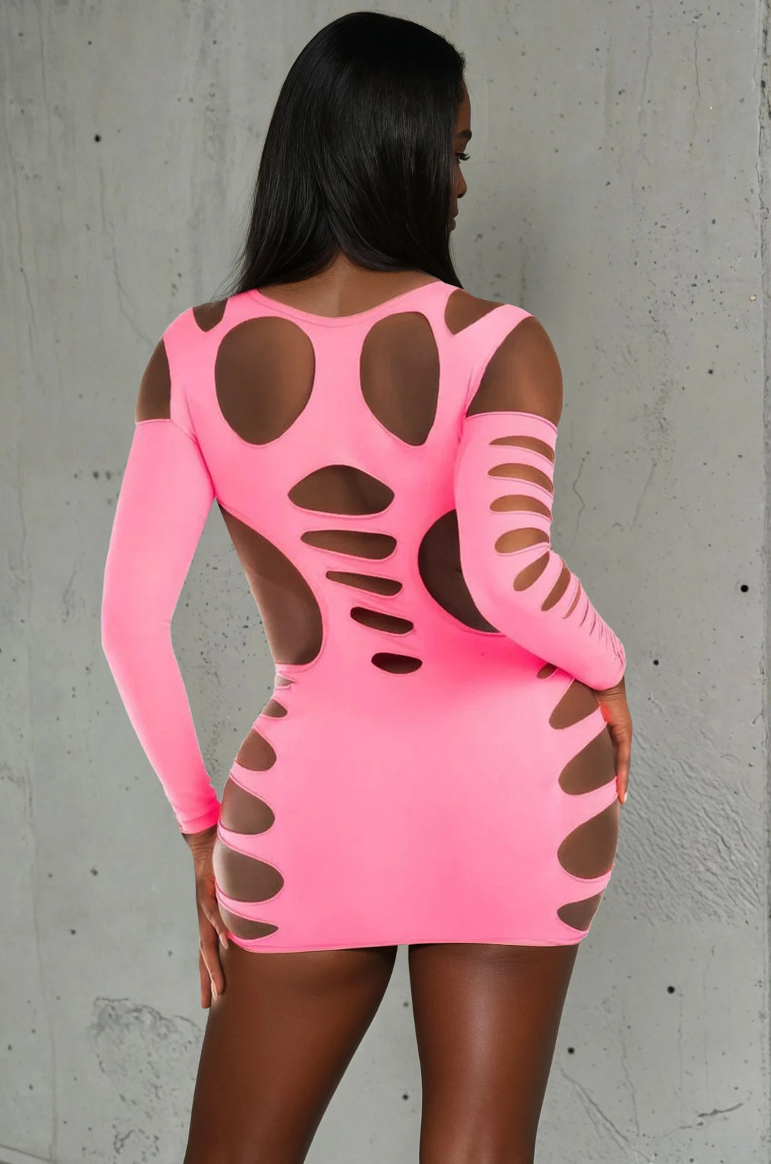 Hollow Cut Out Seamless Dress 3wishes.com Hollow Cut Out Seamless Dress 3wishes.com