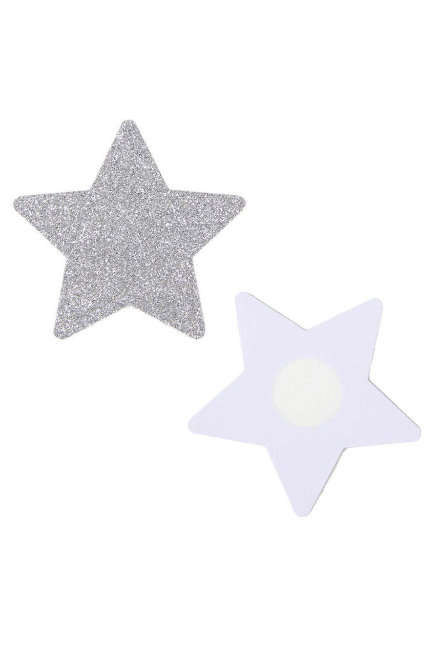 White Glitter Star Pasties