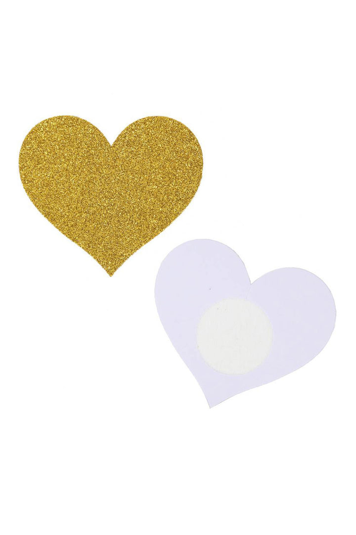 Gold Glitter Heart Pasties