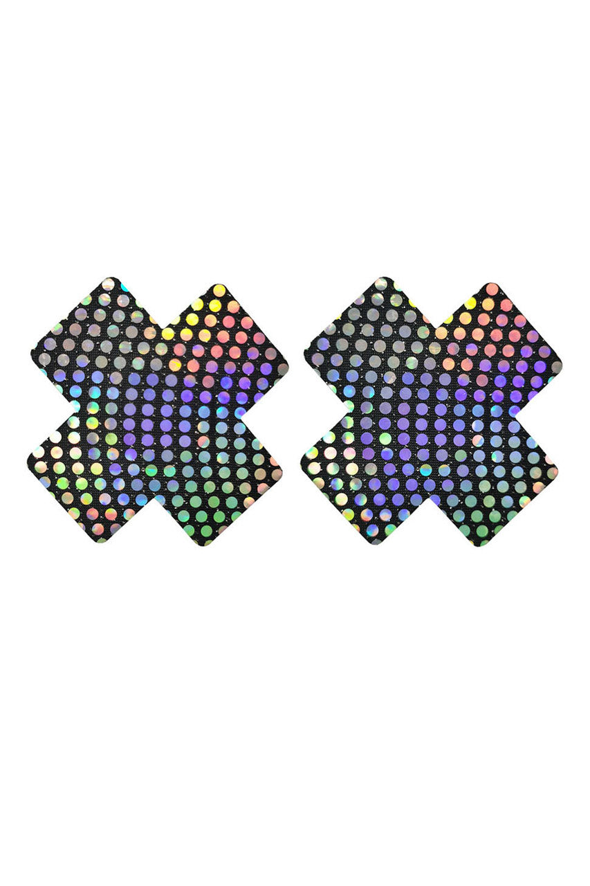 X Pasties with Iridescent Dots