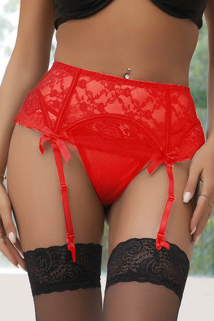 Plus Size All Lace Garter Panty