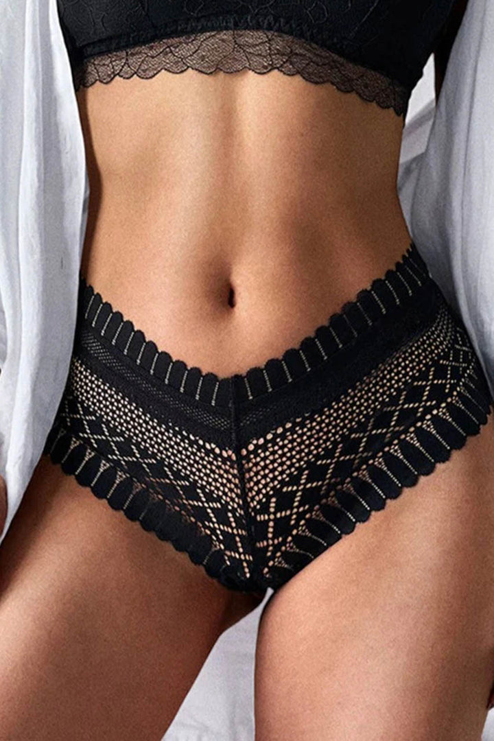 Feather Lace Cheeky Panty