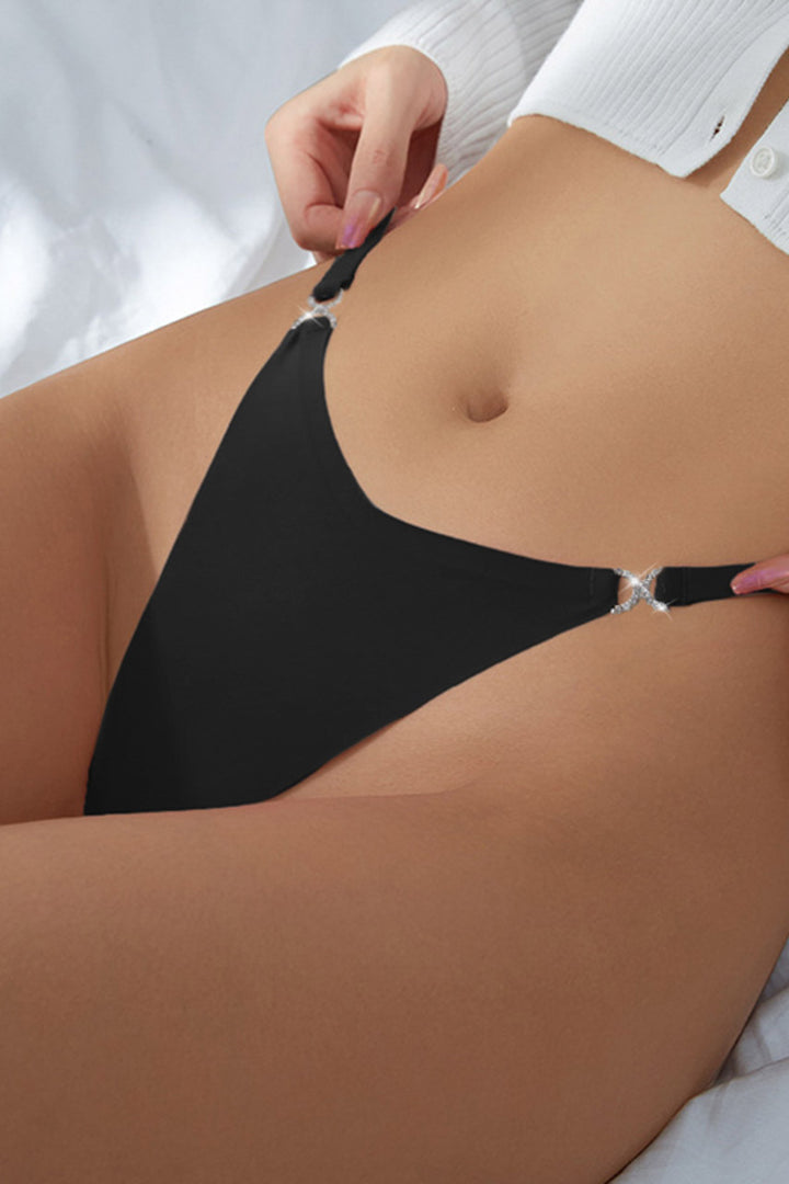 Stretch Thong with Rhinestones