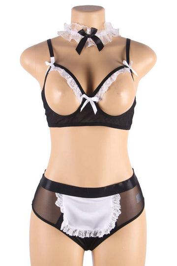 Maid To Order - Cupless Bra Top, Apron And Head Piece main image 1