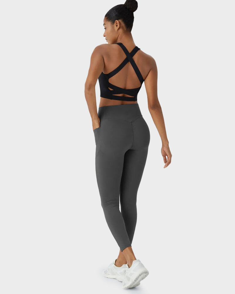 Tummy Control Butt-Lifting Training Leggings with Pockets