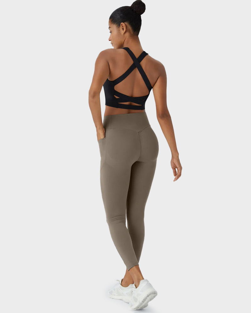Tummy Control Butt-Lifting Training Leggings with Pockets