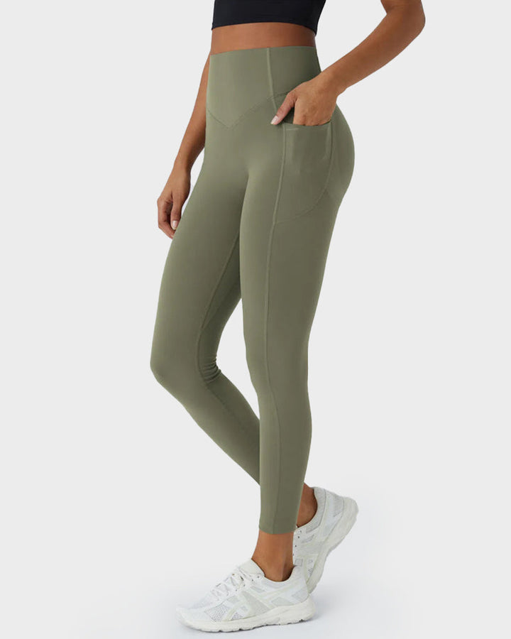 Tummy Control Butt-Lifting Training Leggings with Pockets