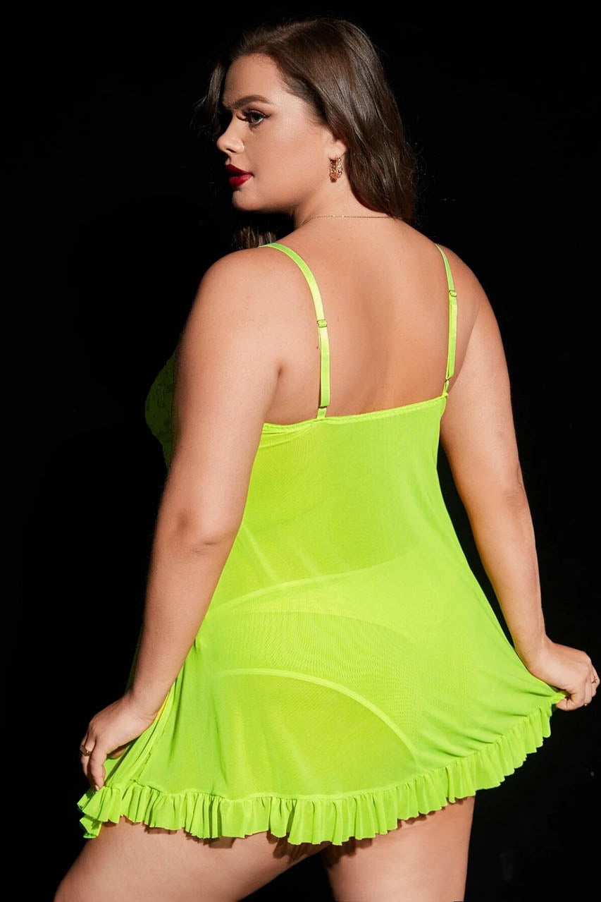 Plus Size Neon Nights Chemise, Plus Size Neon Lingerie Dress 3wishes.com Plus Size Neon Nights Chemise, Plus Size Neon Lingerie Dress 3wishes.com