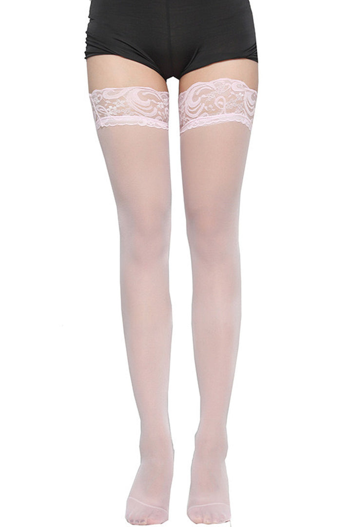Plus Size Essential Lace Top Stockings
