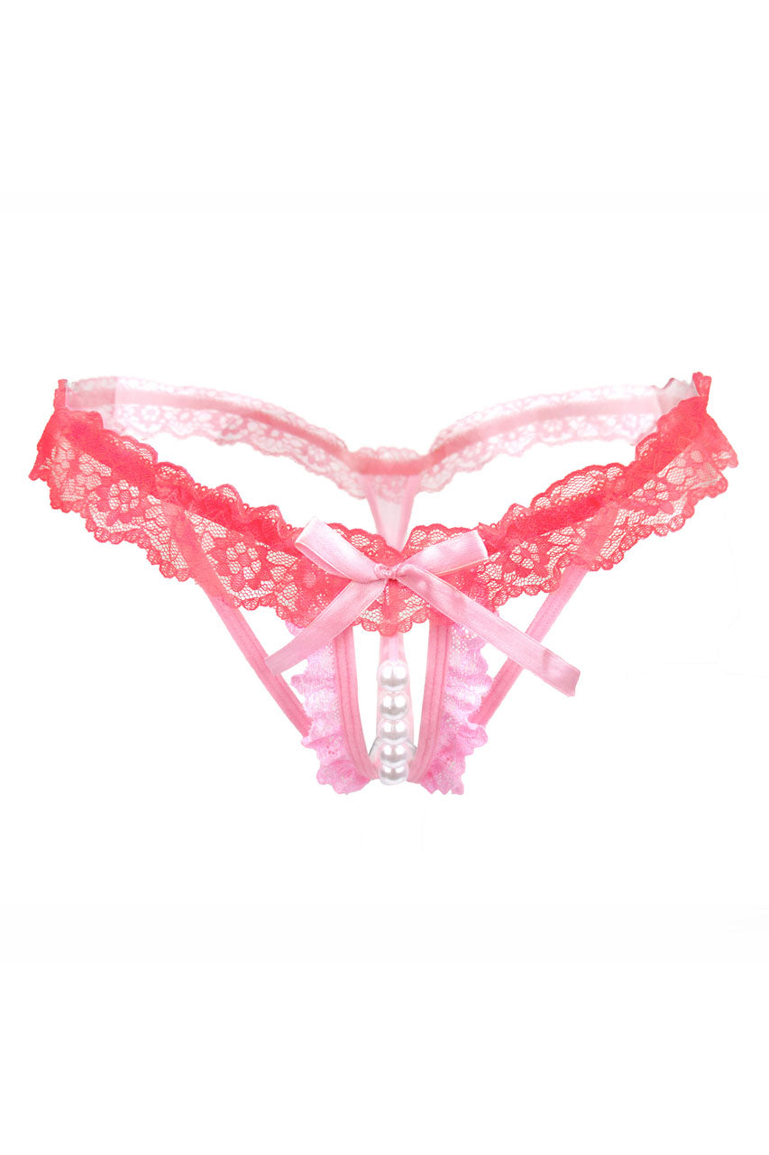 Ruffled Lace Pearl Thong Lace Ruffle Thong With Pearls 3wishes ruffled-lace-pearl-thong-lace-ruffle-thong-with-pearls-3wishes