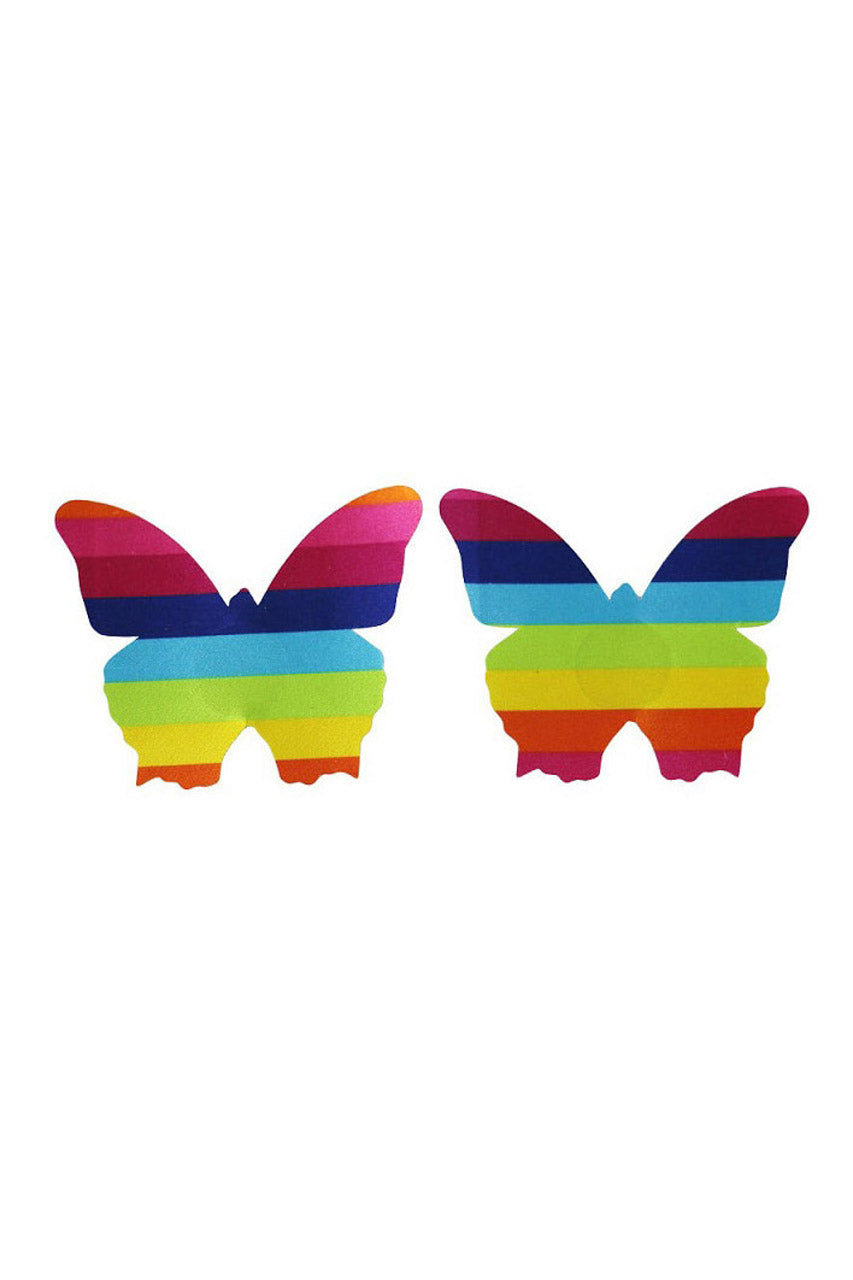 Rainbow Stripes Butterfly Pasties