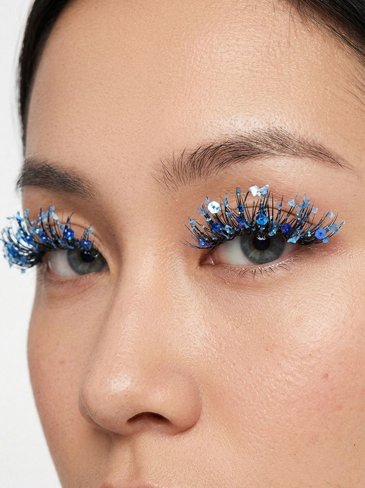 Blue and Black Eyelashes