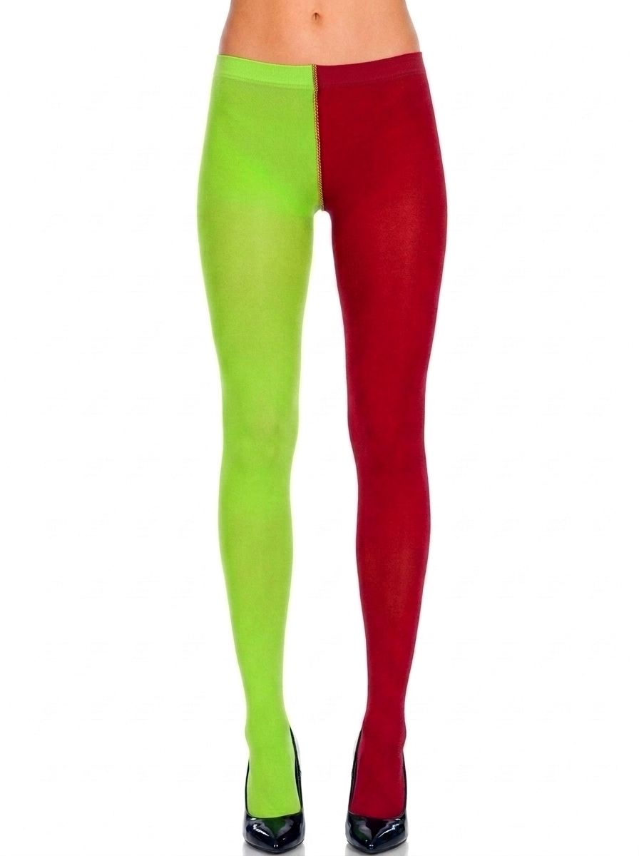 Red and Green Jester Tights