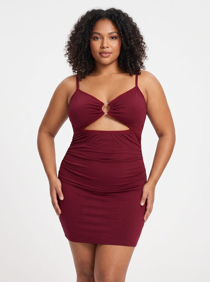 Sassy Ruched Mini Dress