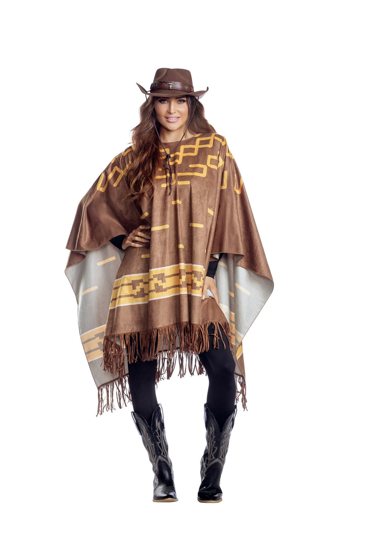 Brown Cowboy Poncho