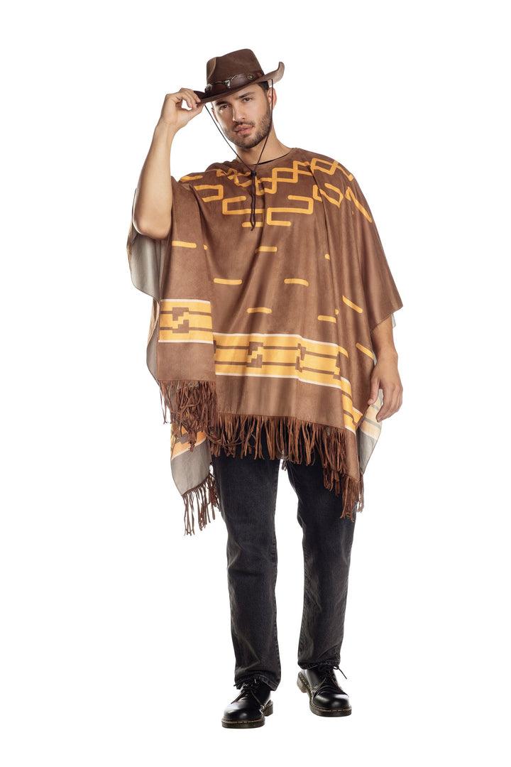 Brown Cowboy Poncho