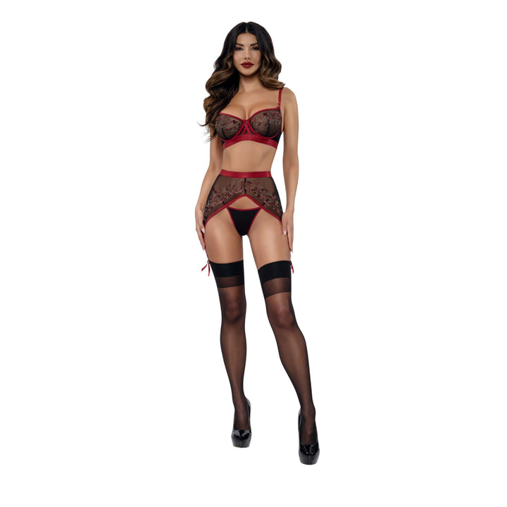 Dreamgirl Dallas 3-Piece Garterbelt Set