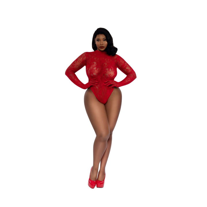 Dreamgirl Plus Lacey Miss Bodystocking