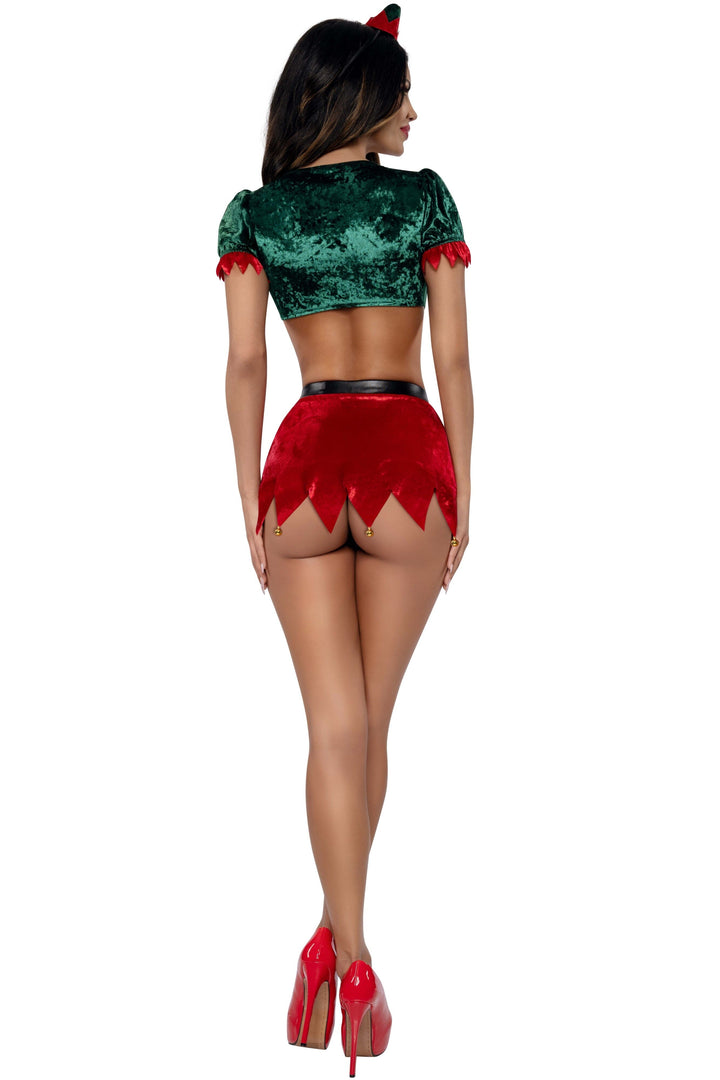 Dreamgirl Naughty Elf 4-Piece Skirt Set