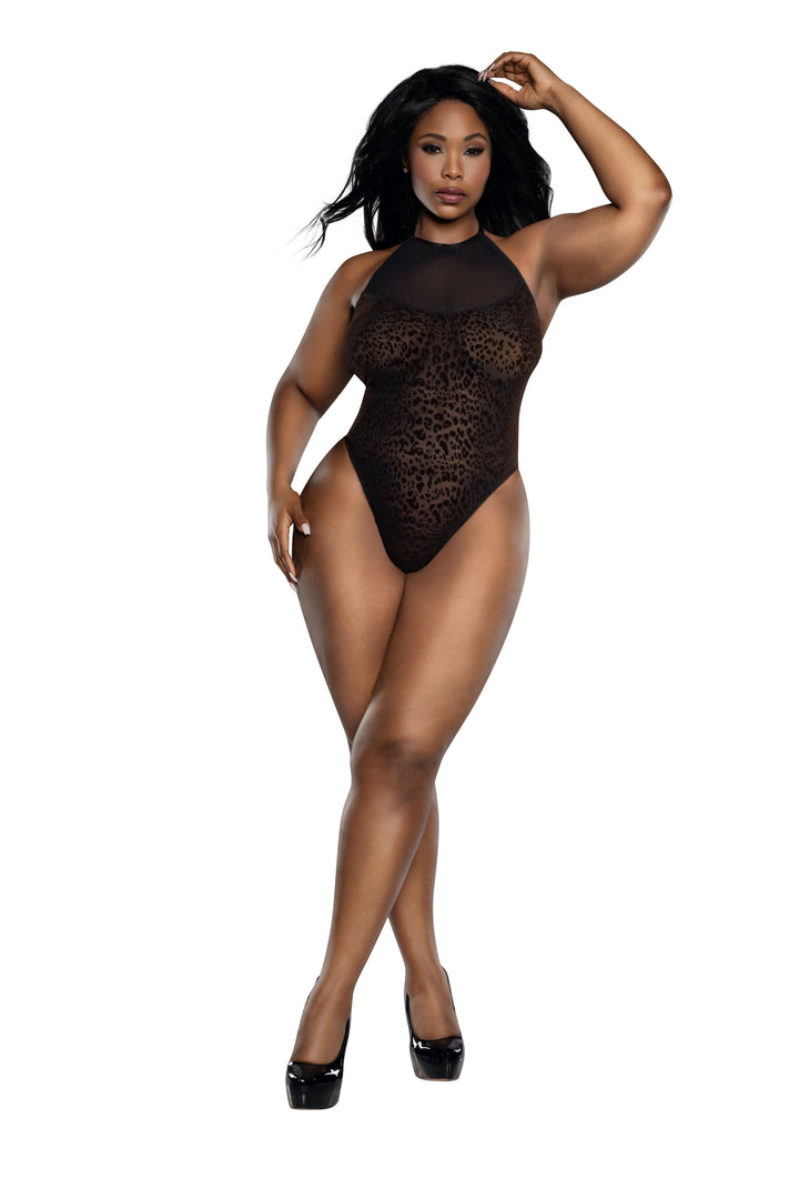 Dreamgirl Plus Mocha Leopard Teddy