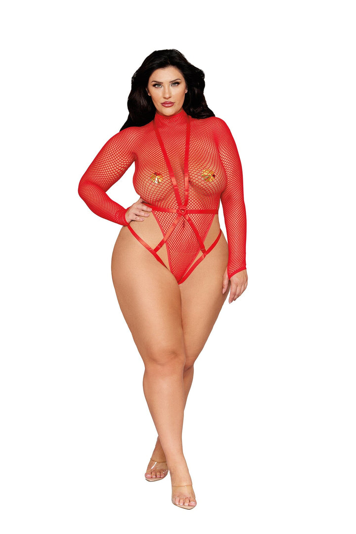 Dreamgirl Plus Poinsetta Teddy &amp; Harness